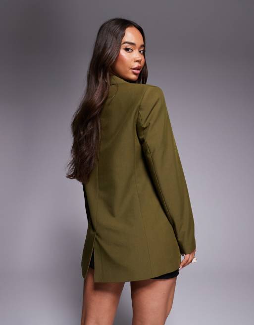 ASOS DESIGN relaxed blazer in khaki