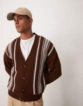 HUF Feels Good cardigan in brown | ASOS