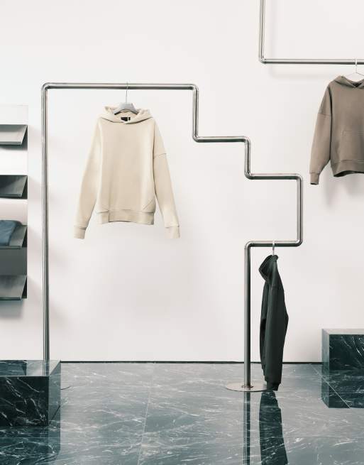 ASOS DESIGN relaxed boxy hoodie in beige, 2 of 5