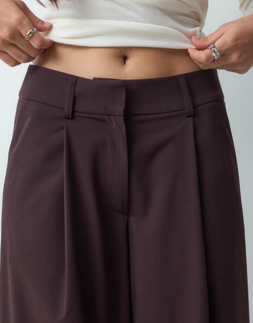 ASOS DESIGN relaxed broek in chocoladebruin, 5 van 5