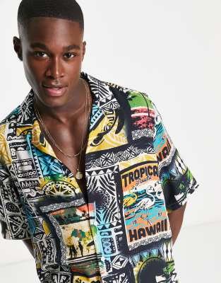 camp collar hawaiian shirt