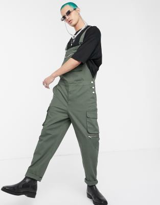 dark green dungarees