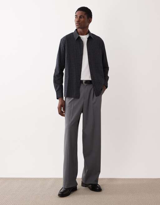 ASOS DESIGN relaxed check shirt in black, 2 of 5