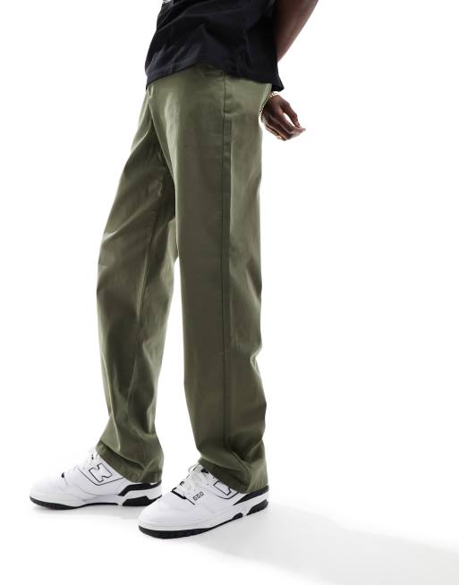 ASOS DESIGN relaxed chino trousers in khaki | ASOS