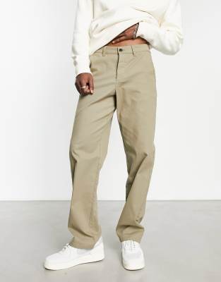 ASOS DESIGN relaxed chinos in beige | ASOS