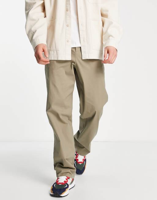 ASOS DESIGN relaxed chinos in washed khaki | ASOS