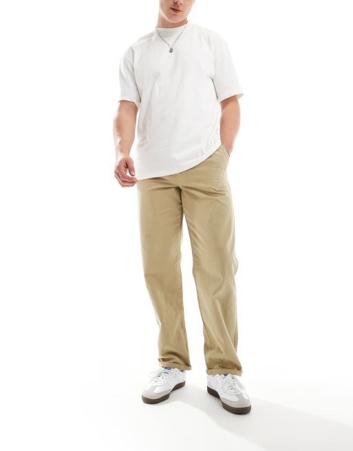 ASOS DESIGN relaxed chinos in washed sage green