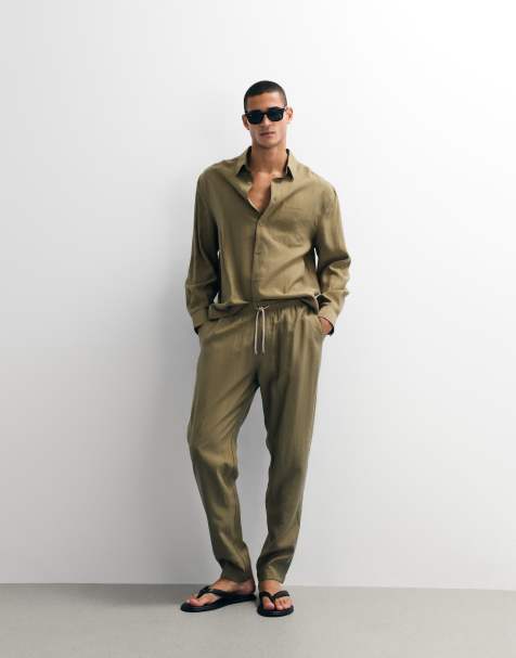 ASOS DESIGN relaxed co-ord in khaki - view 1