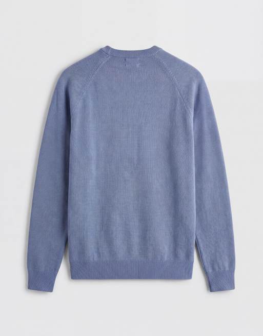 ASOS DESIGN relaxed compact knitted jumper in light blue, 7 of 7