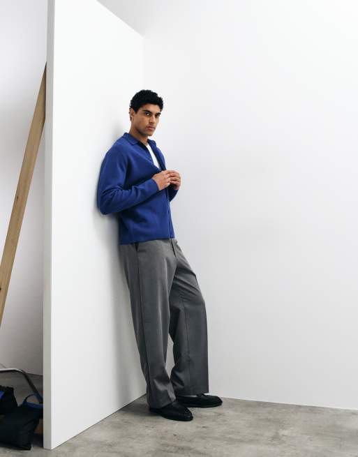 ASOS DESIGN relaxed compact knitted overshirt in blue, 2 of 9