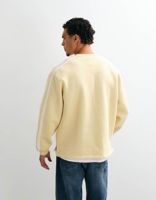 ASOS DESIGN relaxed crew neck sweatshirt in yellow, 4 of 5