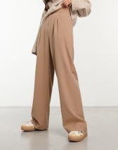 ASOS EDITION wide leg jersey sweatpants in mink