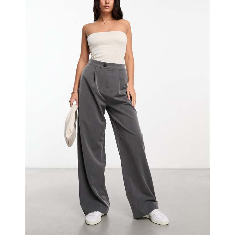 ASOS DESIGN relaxed dad pants in gray | ASOS