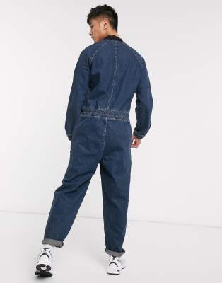 indigo denim jumpsuit