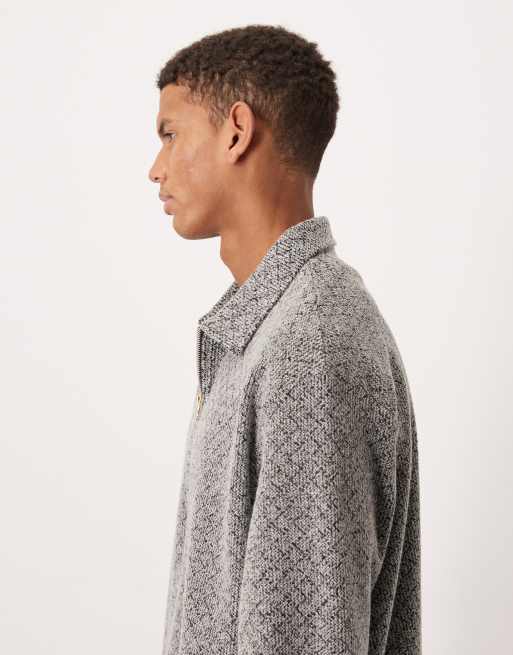 ASOS DESIGN relaxed dropped shoulders quarter zip sweatshirt in brown - part of a set, 4 of 5