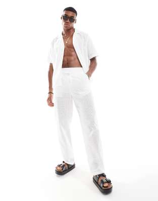 HIGH WAISTED PANT WITH EYELET TRIM LONDON CALLING