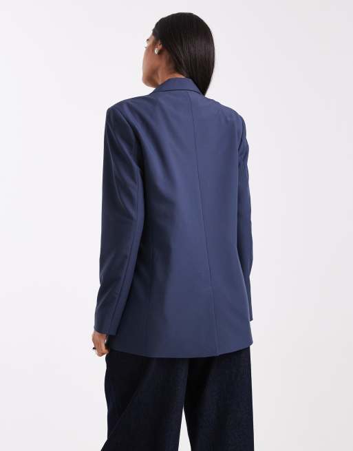 ASOS DESIGN – Relaxed-Fit-Blazer in Marineblau, 4 von 4