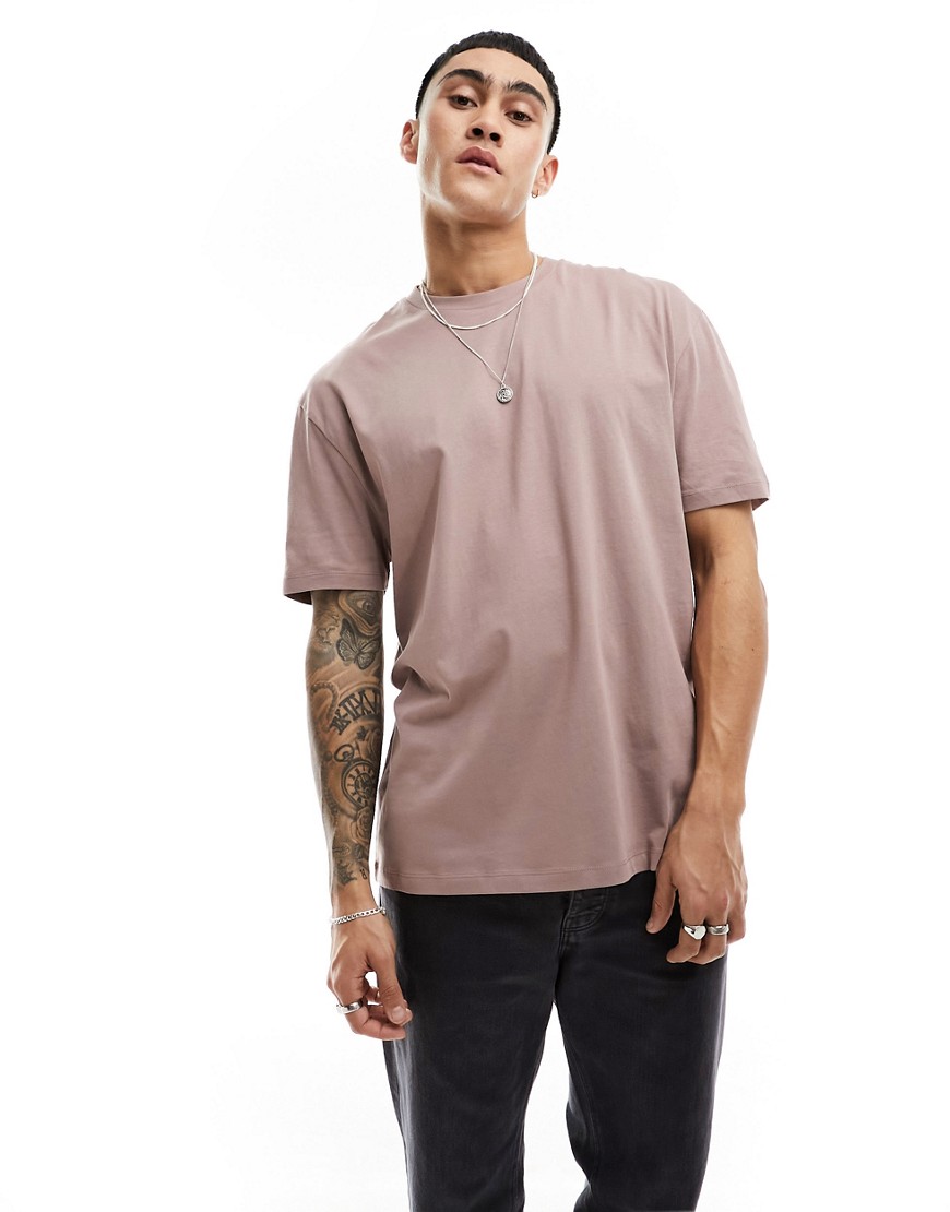 ASOS DESIGN relaxed fit crew neck t-shirt in dusty pink