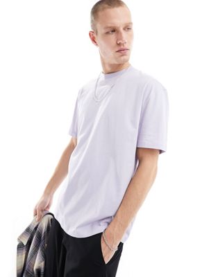 ASOS DESIGN relaxed fit crew neck t-shirt in lilac
