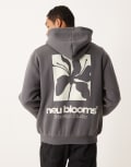 [ASOS DESIGN] ASOS DESIGN relaxed fit hoodie with print in dark grey L Asphalt