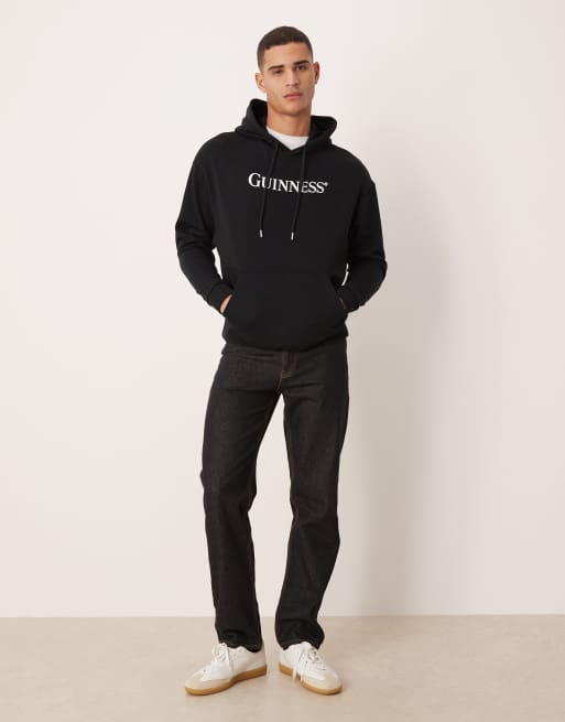 ASOS DESIGN – Relaxed-Fit-Kapuzenpullover in Schwarz mit „Guinness“-Print, 2 von 5