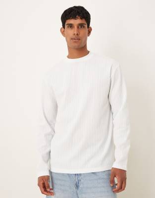 Asos Design Relaxed Fit Long Sleeve T-shirt In White
