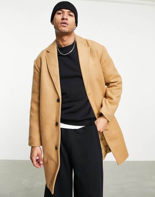 Asos mens camel store coat