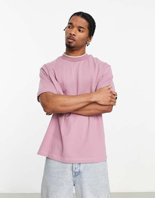 ASOS DESIGN oversized t-shirt with crew neck in bright pink