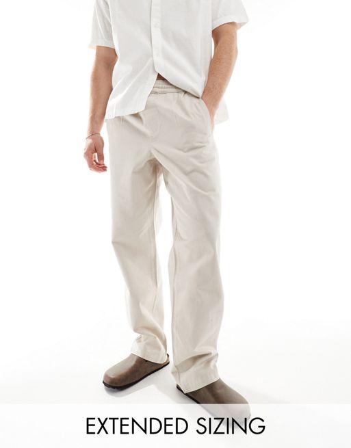 FhyzicsShops DESIGN relaxed fit pull on trouser in stone