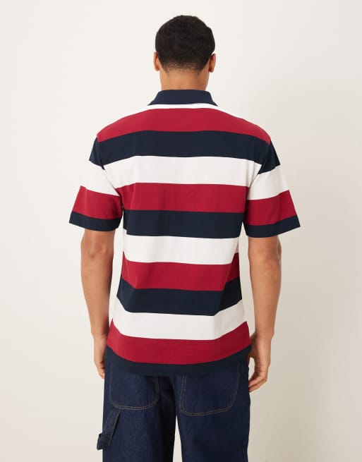 ASOS DESIGN – Relaxed-Fit-Rugby-Polohemd mit strukturierten Streifen , 3 von 5