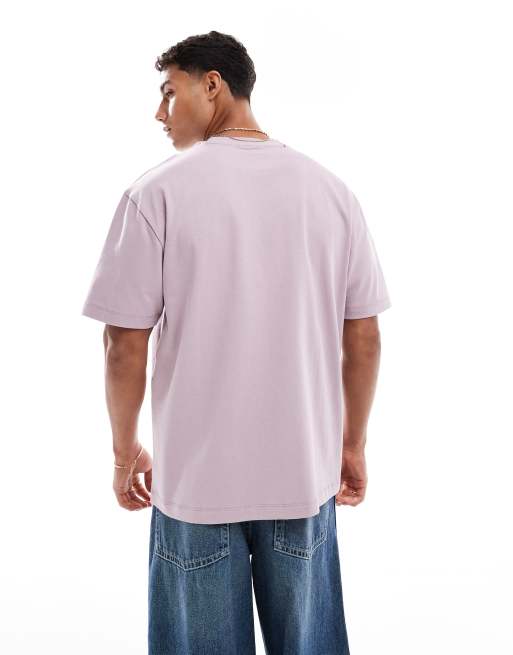 ASOS DESIGN – Relaxed-Fit-T-Shirt aus schwerem Stoff in Rosa  , 2 von 4