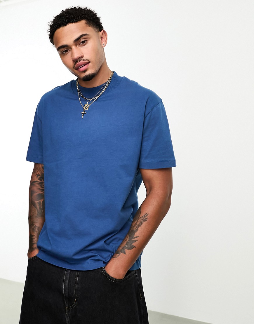 ASOS DESIGN relaxed fit t-shirt in blue-Navy