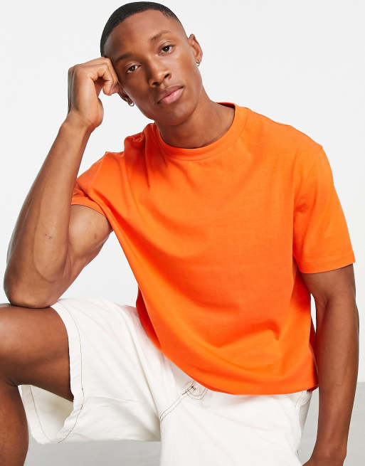 ASOS DESIGN relaxed fit T-shirt in bright orange