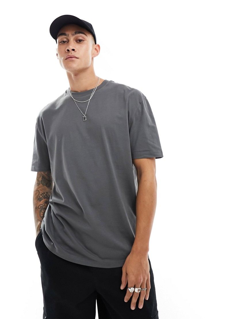 ASOS DESIGN relaxed fit t-shirt in charcoal-Grey