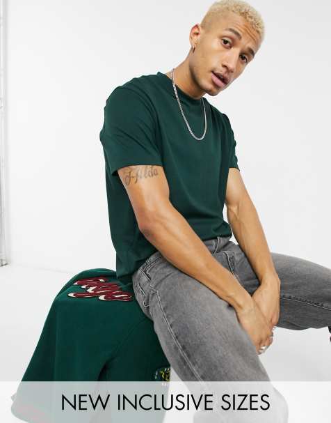 ASOS DESIGN relaxed fit t-shirt in dark green - MGREEN - view 1