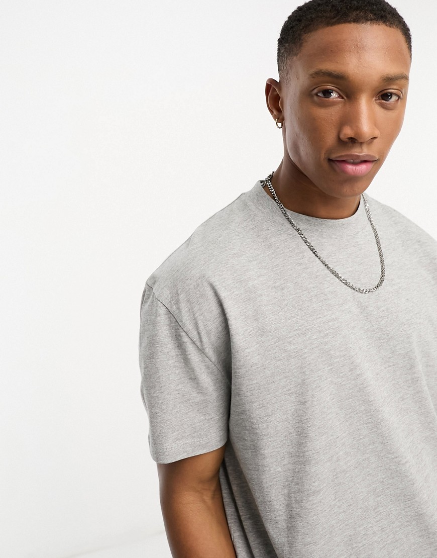 ASOS Design relaxed fit t-shirt in grey marl in grey marl