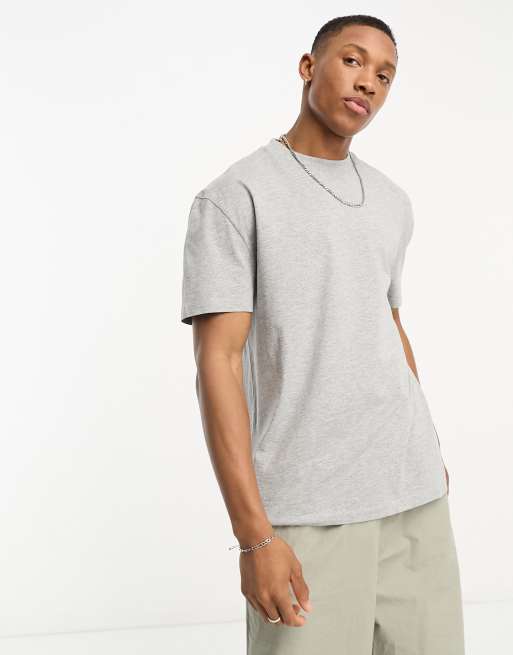 ASOS Design relaxed fit t-shirt in grey marl in grey marl | ASOS