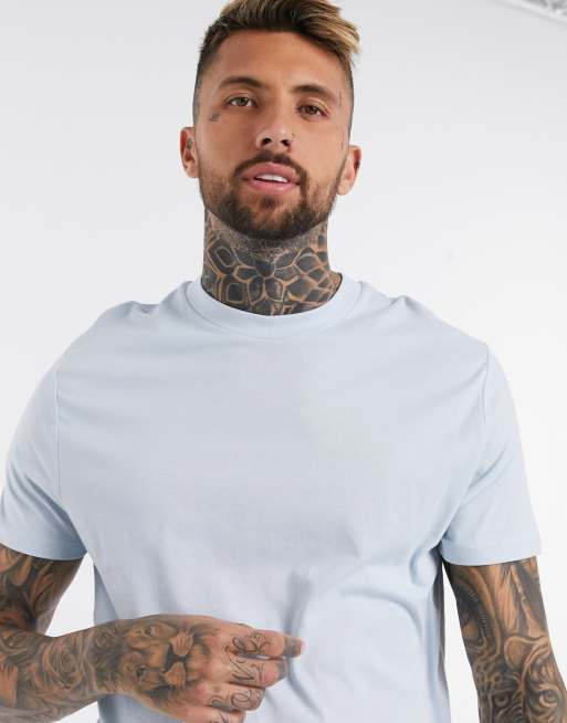 ASOS DESIGN relaxed fit t-shirt in light blue 