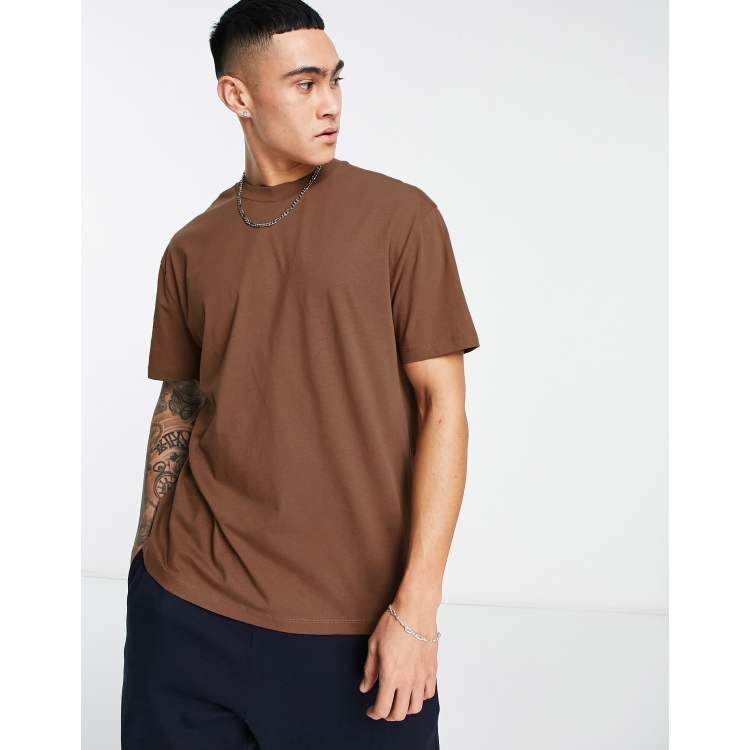 ASOS DESIGN relaxed fit t-shirt in light brown | ASOS