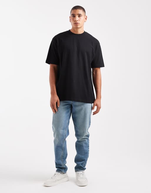 ASOS DESIGN – Relaxed-Fit-T-Shirt in Schwarz mit Weinbar-Grafikprint, 2 von 5