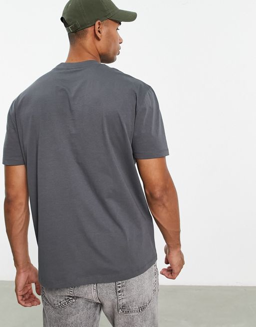 ASOS DESIGN relaxed t-shirt in embossed gray elegant texture