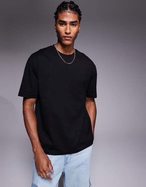 ASOS DESIGN relaxed fit T-shirt with bubble print detail in black