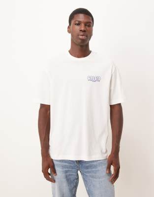 Asos Design Relaxed Fit T-shirt With Bubble Print Detail In White
