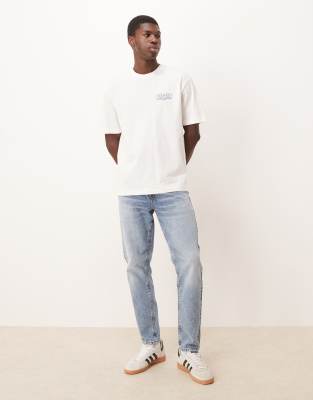 Asos Design Relaxed Fit T-shirt With Bubble Print Detail In White