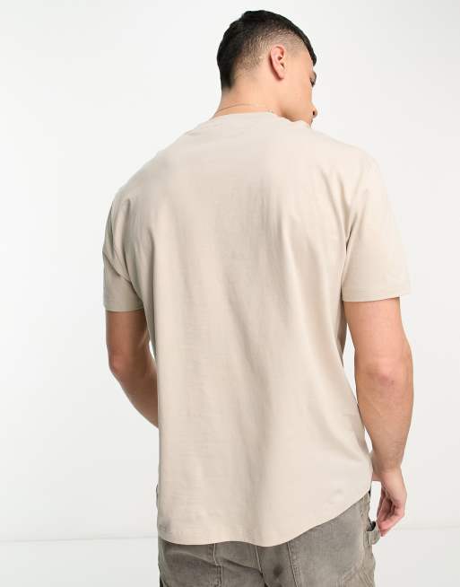 ASOS DESIGN relaxed fit t-shirt with crew neck in beige | ASOS