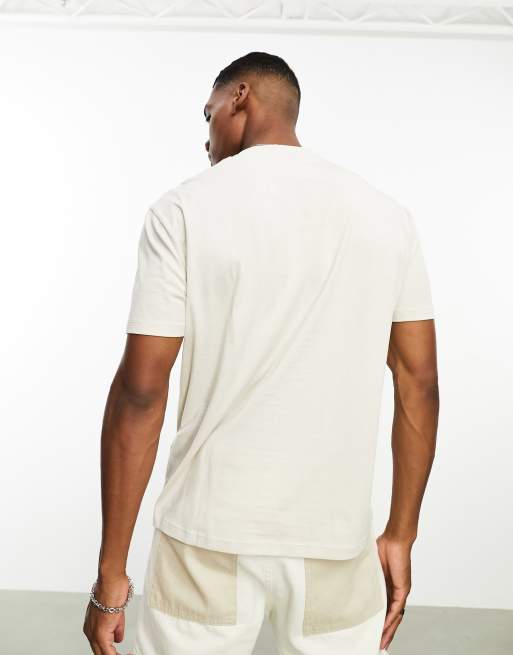 ASOS DESIGN relaxed fit t-shirt with crew neck in beige | ASOS