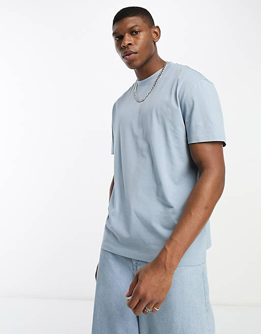 ASOS DESIGN relaxed fit t-shirt with crew neck in blue | ASOS