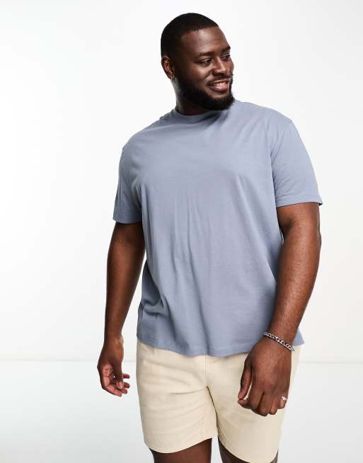 ASOS DESIGN relaxed fit t shirt with crew neck in blue ASOS