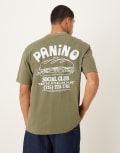 [ASOS DESIGN] ASOS DESIGN relaxed fit t-shirt with food print in green L Tea Leaf
