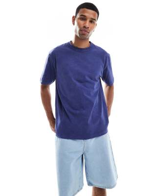 Asos Design Relaxed Fit T-shirt With Serene Graphic In Blue